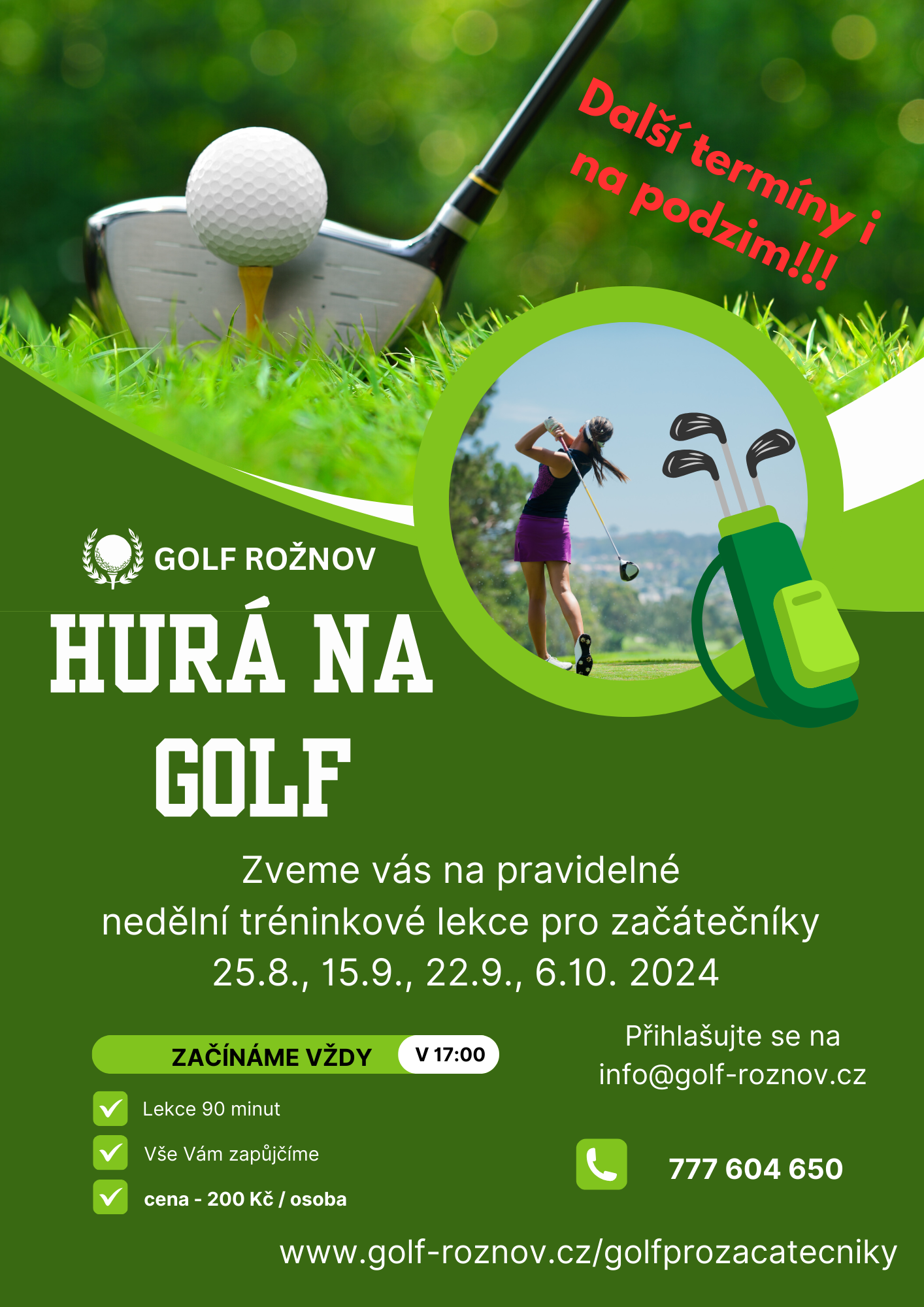 Golf pro začátečníky - pokračujeme i na podzim